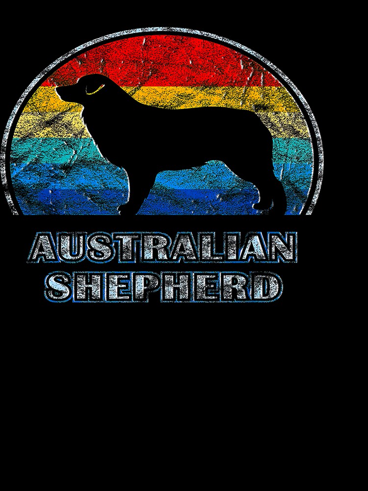 Australian Shepherd Vintage Design Dog Tee Gift Love by BargerStore