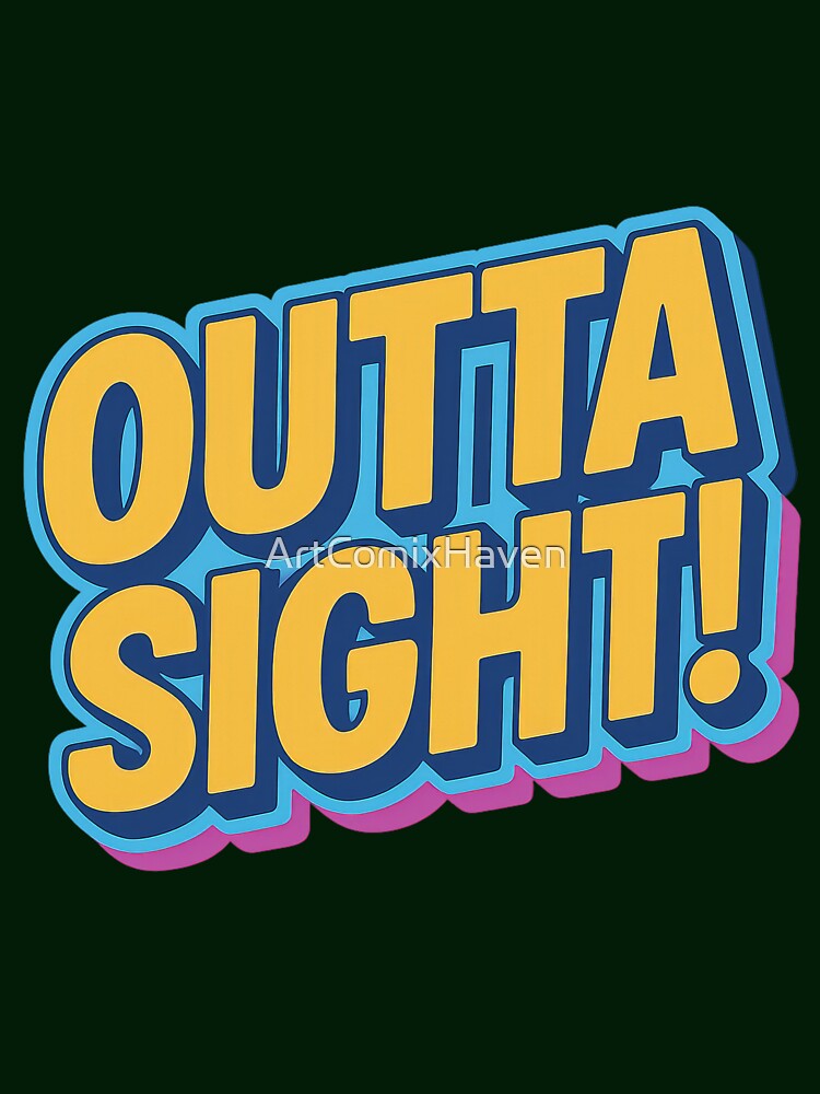 Outta Sight Neon Retro Tee Shirt by ArtComixHaven