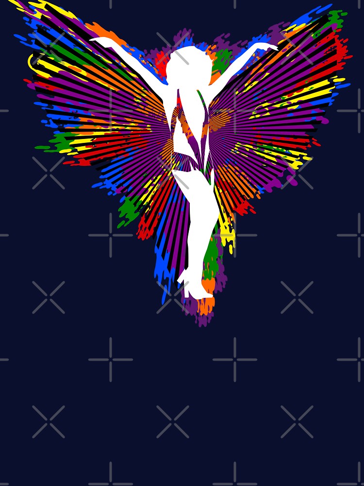 Beautiful angel on multicolored background by Tong4130