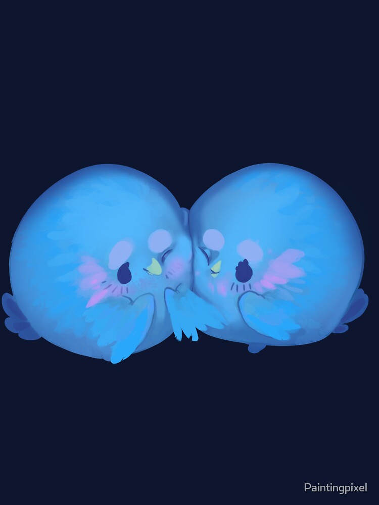 Chibi Love birds by Paintingpixel