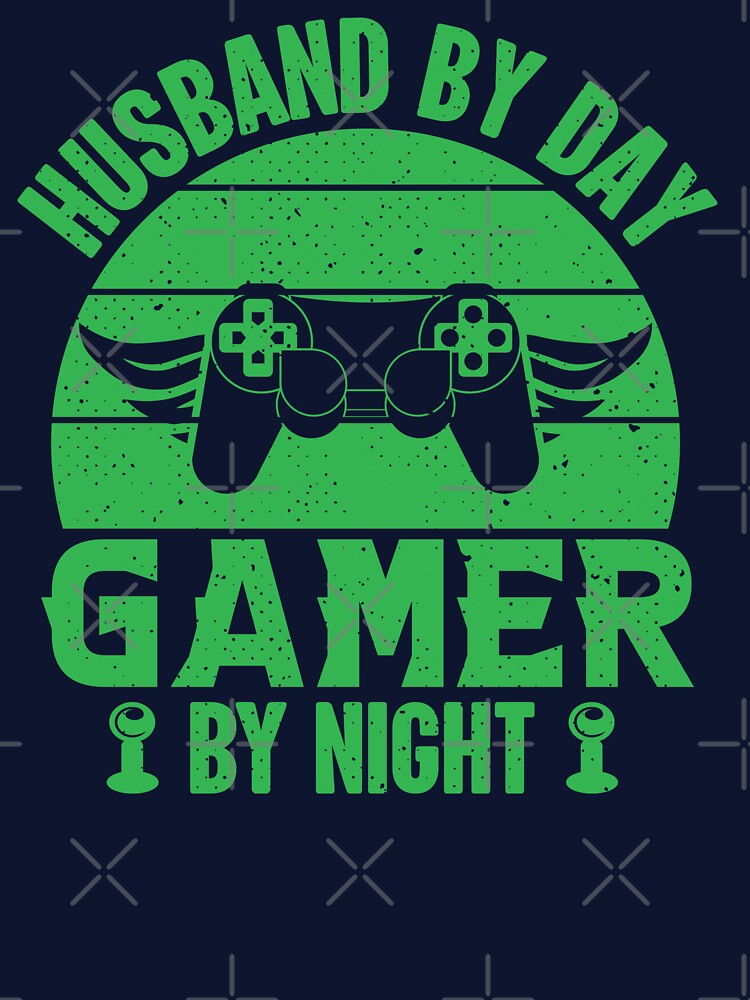 Night Gaming Hubby: Gamer Husband Controller Geek Gift by Shop Deebo