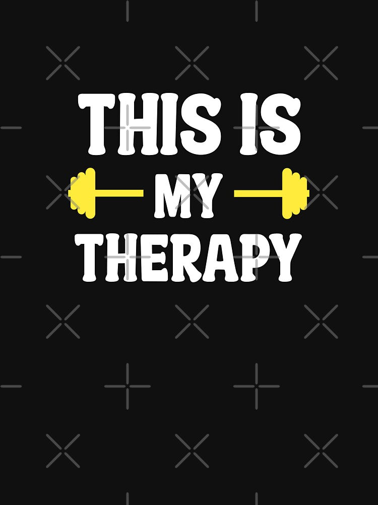 Gym Workout motivation Quote Design Workout is best therapy by ZenDesigner