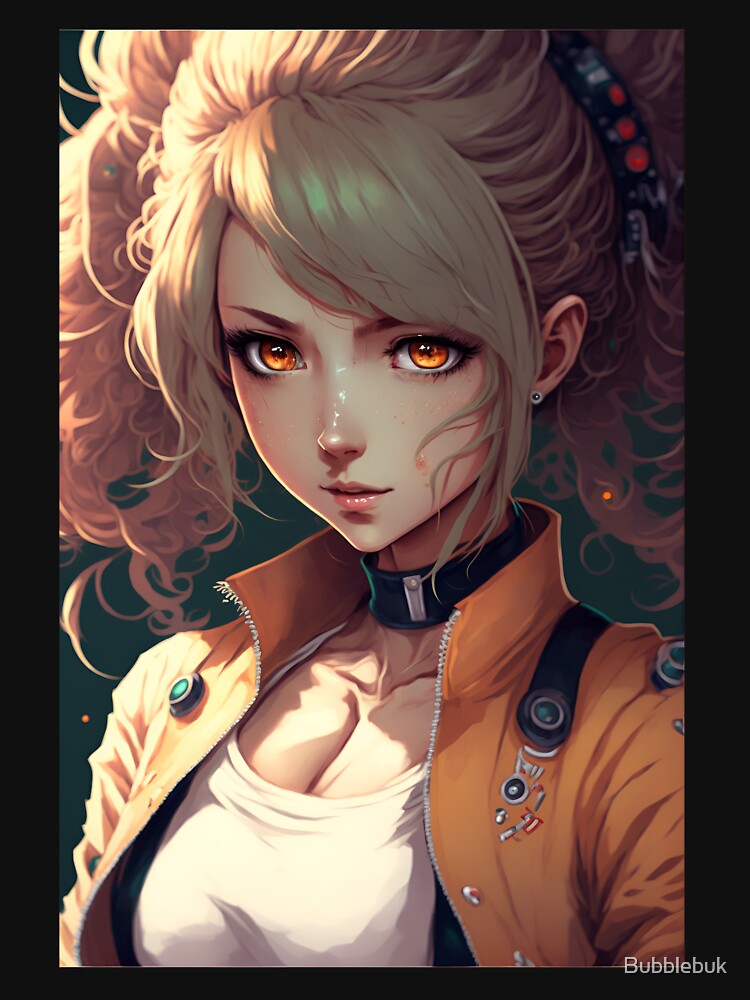 Anime Girl Cute with Blond Hair by Bubblebuk