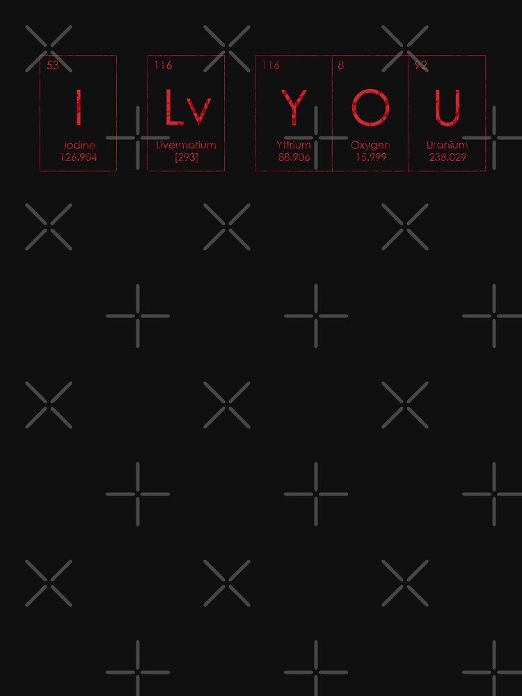 I love you - Periodic table of elements - Science lover by Vane22april