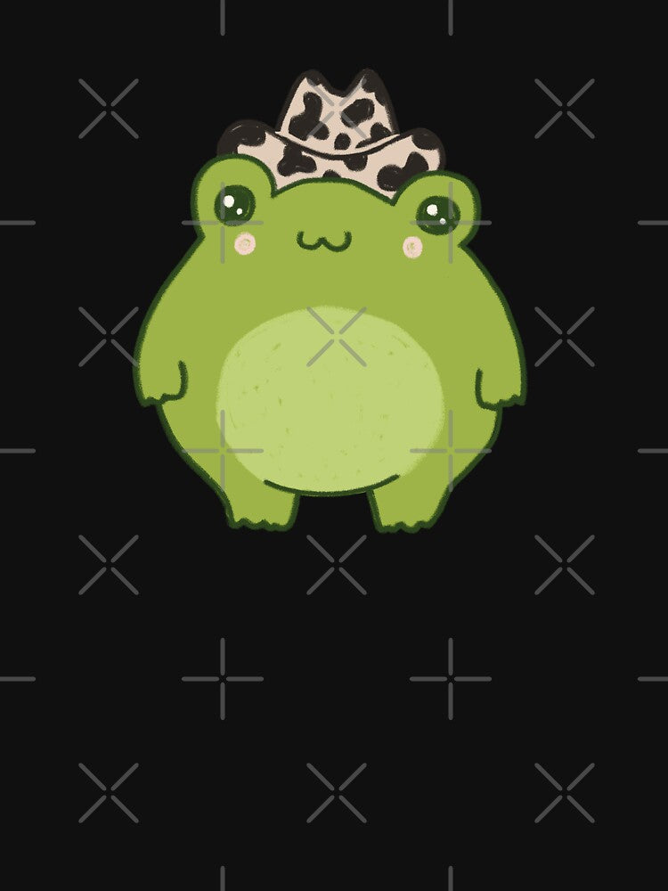 Cute Frog Sheriff with Cowboy Hat: Kawaii Aesthetic Froggy, Pastel Chubby Teen Cowgirl, Western Rodeo Country Love by MinistryOfFrogs
