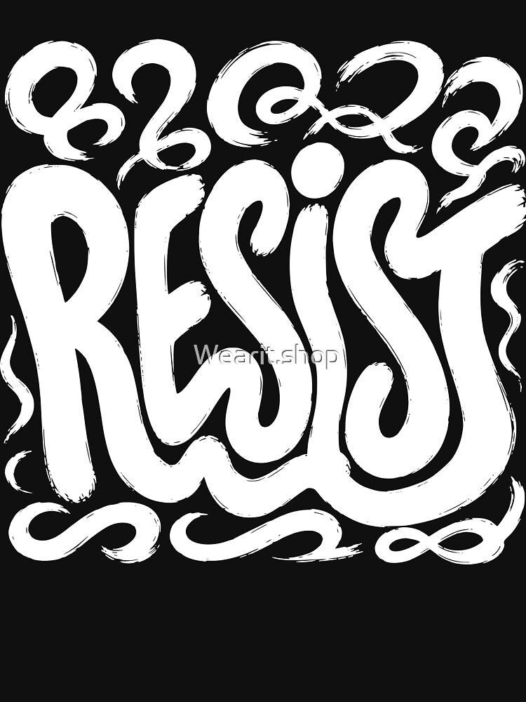 Resist wavy Typography by Wearit.shop