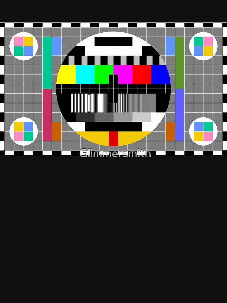 Calibration Test Card, TV monitor film, video geek by Glimmersmith