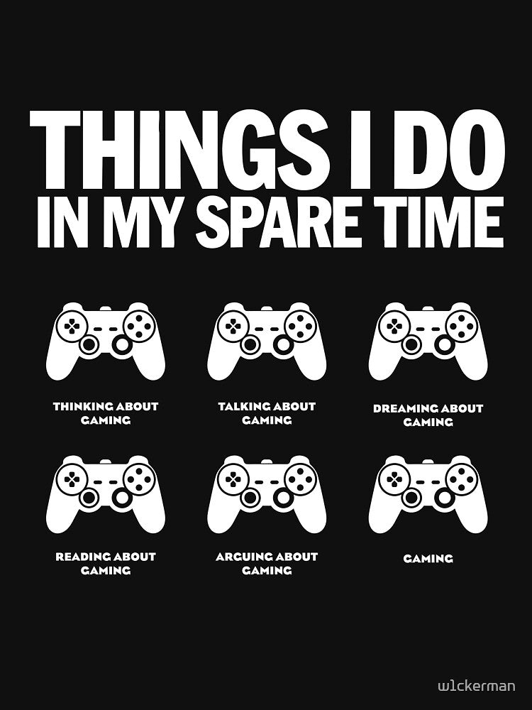 Funny Gamer Design Spare Time Gaming Controllers Video Games by w1ckerman