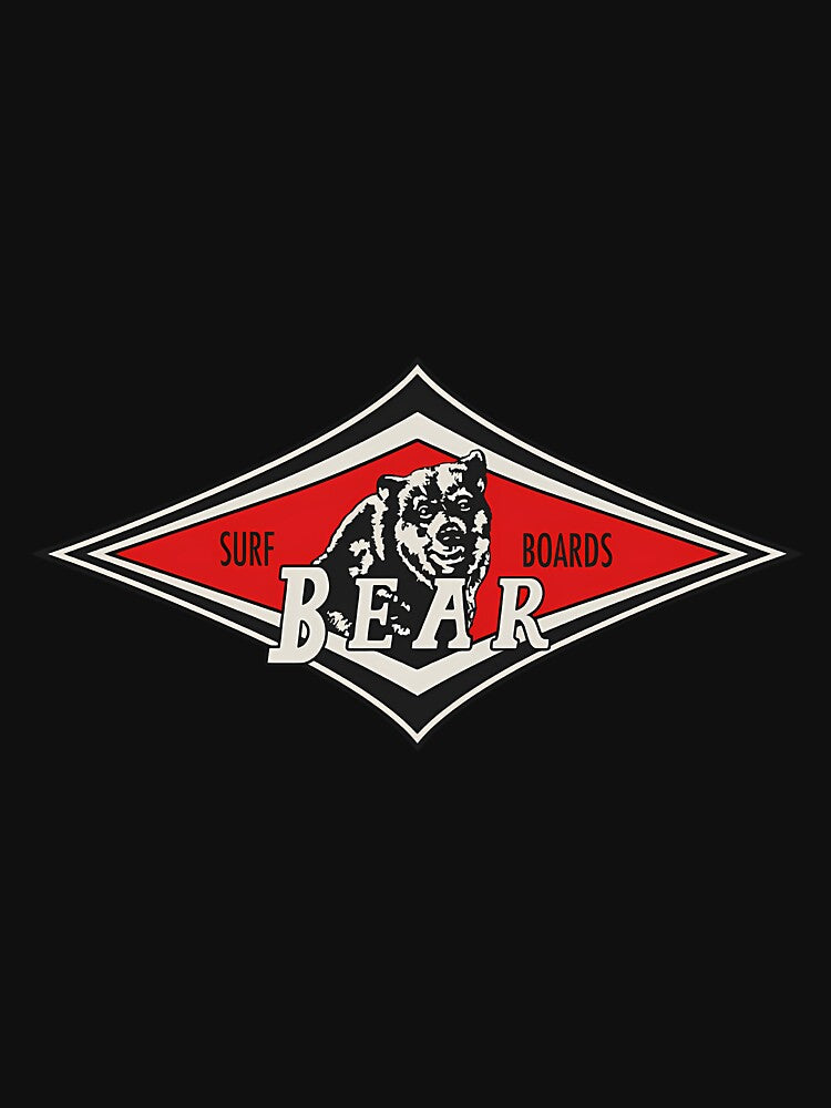 Vintage Surfing Bear Big Wednesday Cult Surfboard Red Surf Logo Diamond Retro T Shirt by JonasKroger9