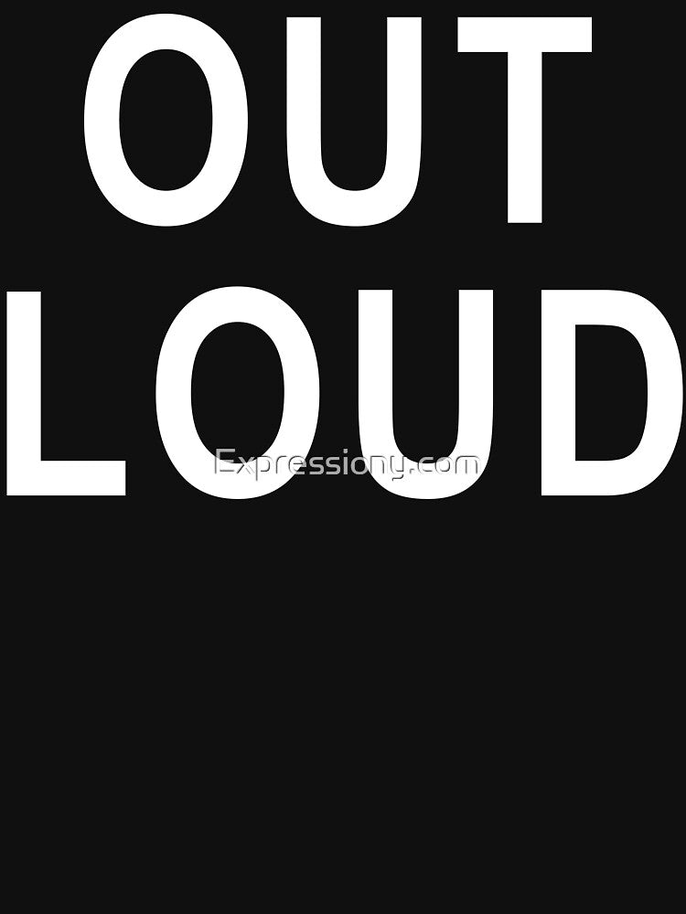 Out Loud Bold Typography Minimalist Text Design by Expressiony.com