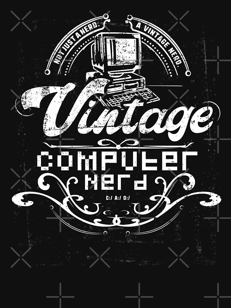 Vintage Computer Nerd Funny Geeky by Nerd Shizzle