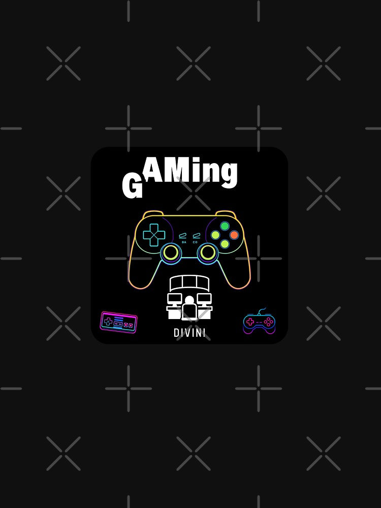 Neon Gaming Controller Minimal Gamer Design by Divini_