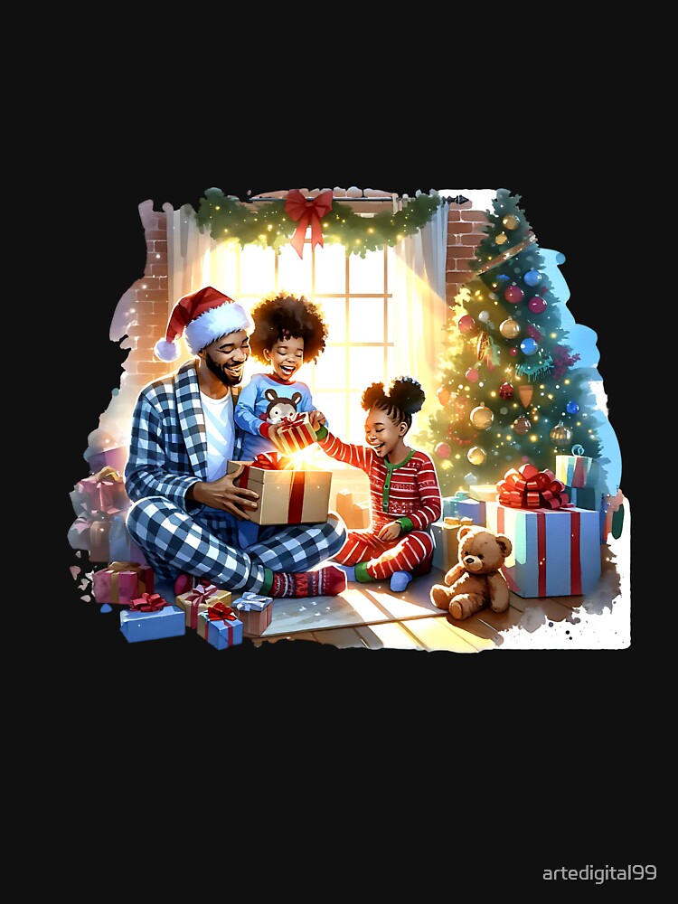 African American Christmas Artwork – Festive Holiday Design by artedigital99