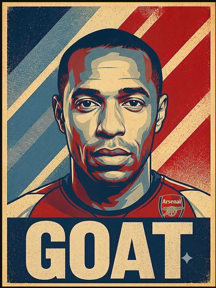 Thierry Henry - G.O.A.T Typography by delacerdaan