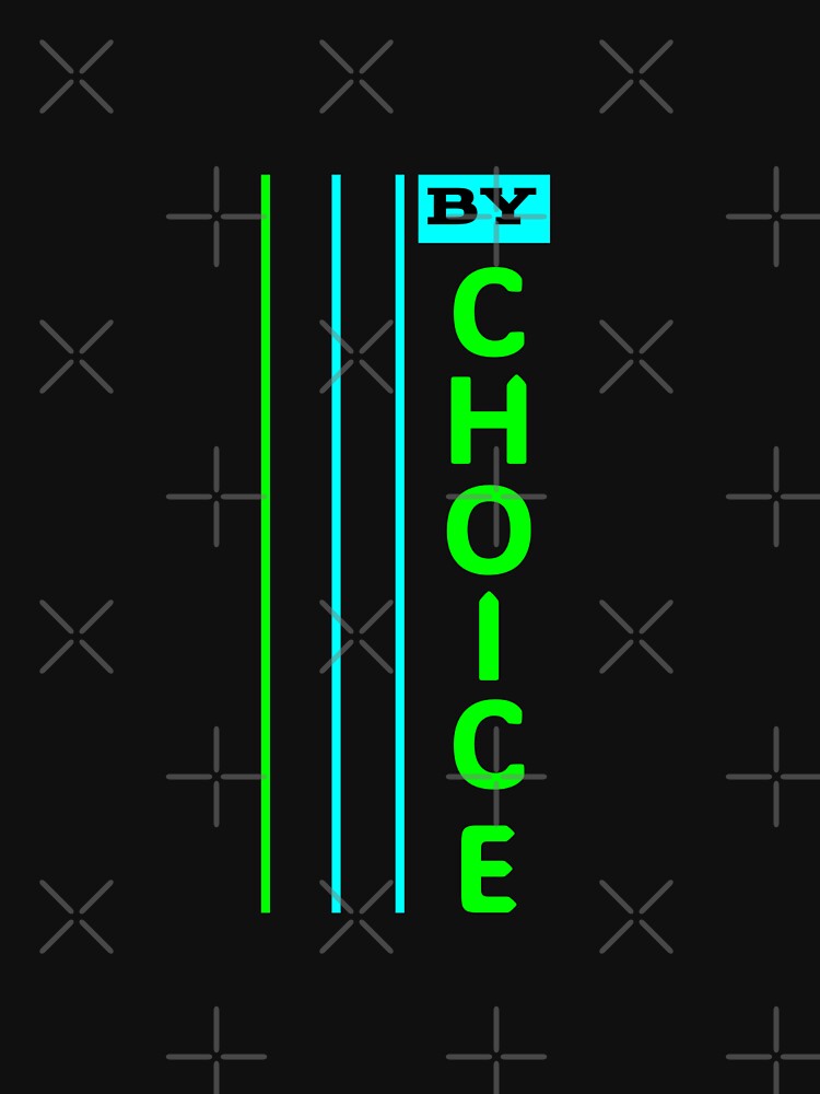 By Choice Motivational Typography Neon Graphic Design by PixelParinda