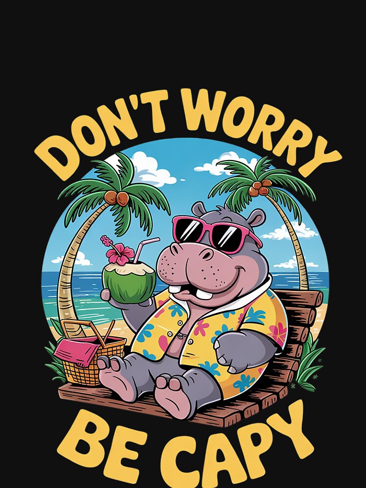 Don't Worry Be Capy Capybara Lover Summer by FadeOfThrone