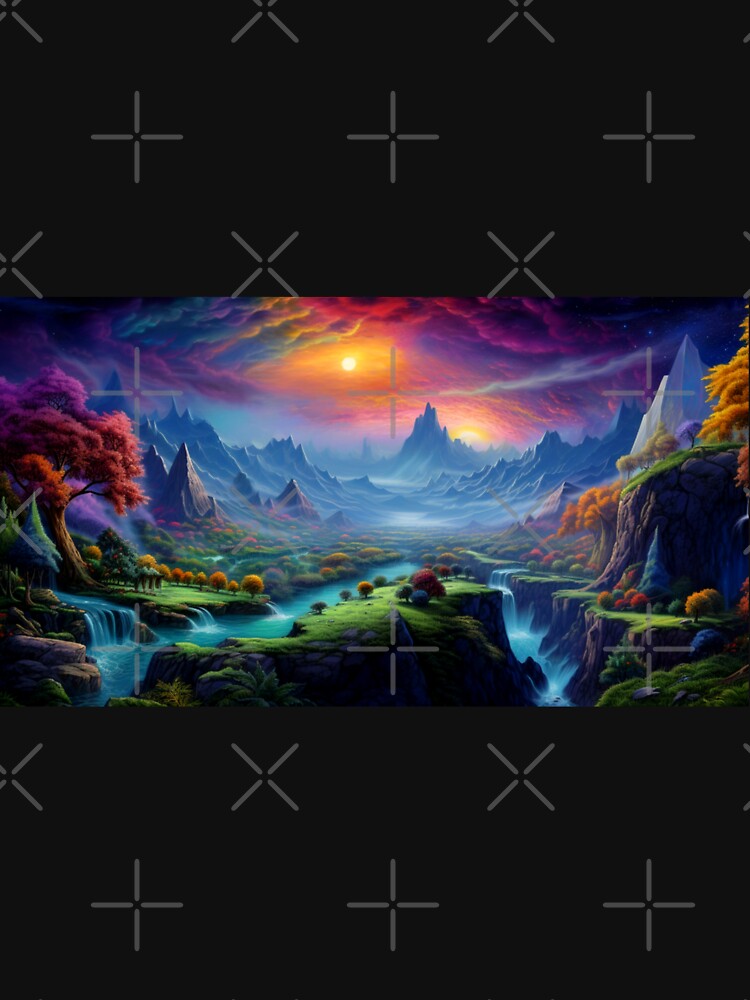 Fantasy Landscape - Double Sunrise Valley by Fantasy Masterpiece