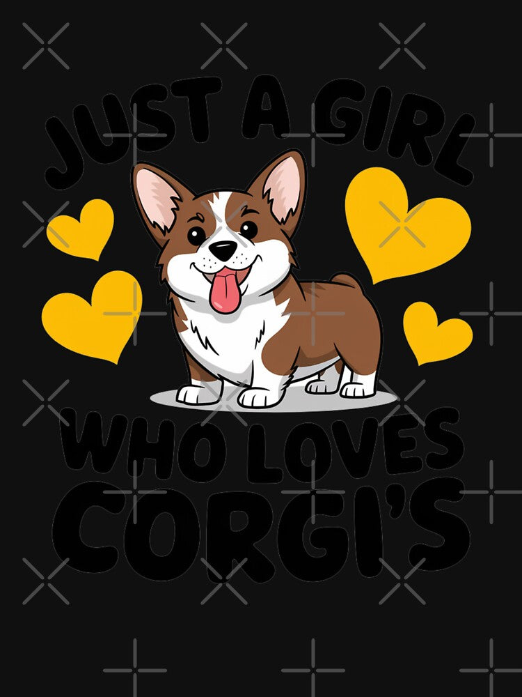 Just A Girl Who Loves Corgi Puppy - Heart Design by Peter Stawicki