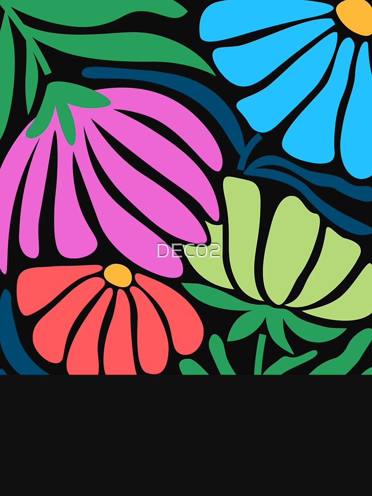Boho Abstract Colorful Flowers And Leaves Art Designs by DEC02