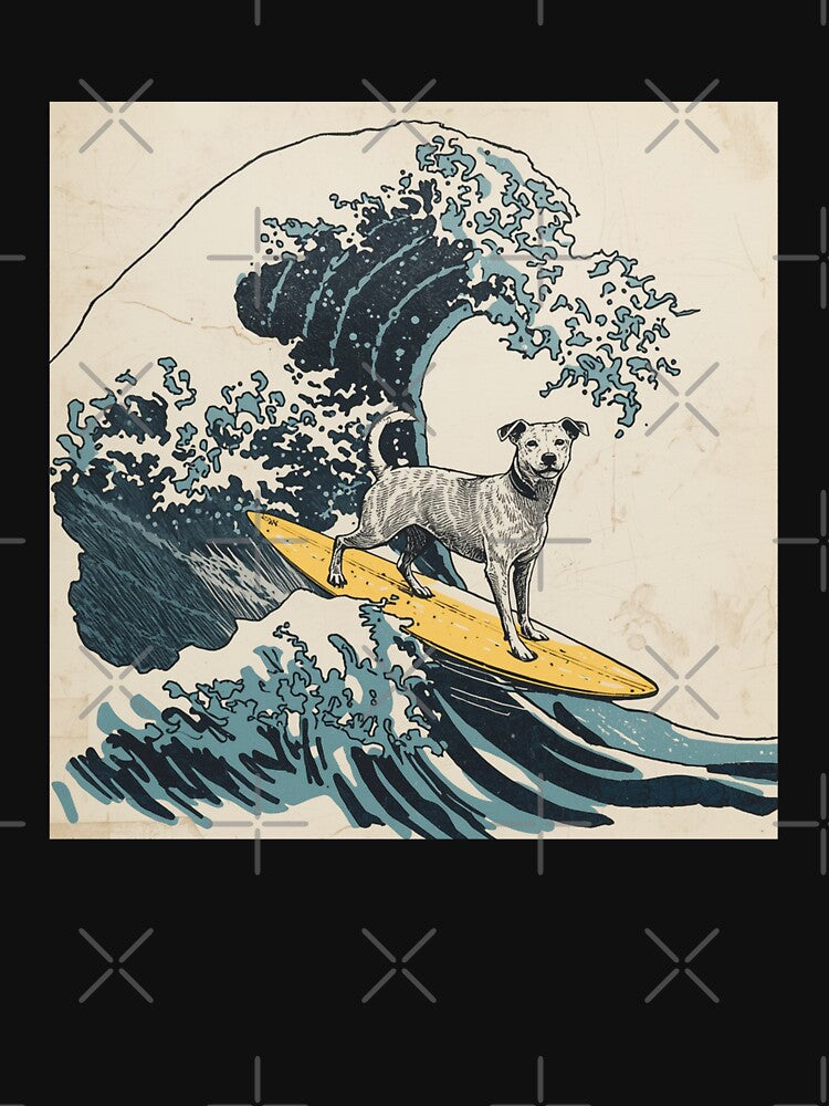 The Great Wave Dog Rider Surf by SOUFIANE1991