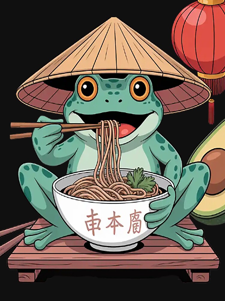 Kawaii Frog & Ramen Collection Frog Ramen Anime by CottonCandyPrin
