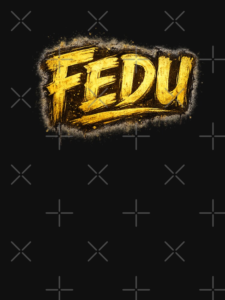 Fedu Gold Graffiti Text | Bold Streetwear Style Design by ezsketch25