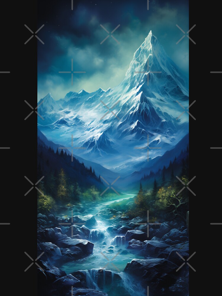 Fantasy Landscape - Snowy Mountain Peak by Fantasy Masterpiece