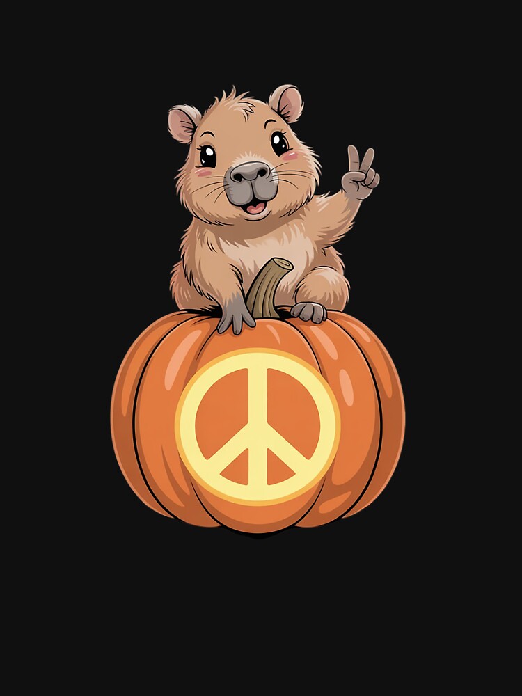 Capybara with Peace Pumpkin by JaskconLIfe23
