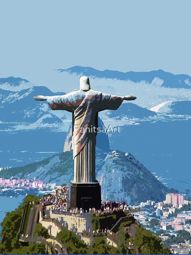 Travel Posters_Visit Rio de Janeiro_Bazil. by FanitsaArt