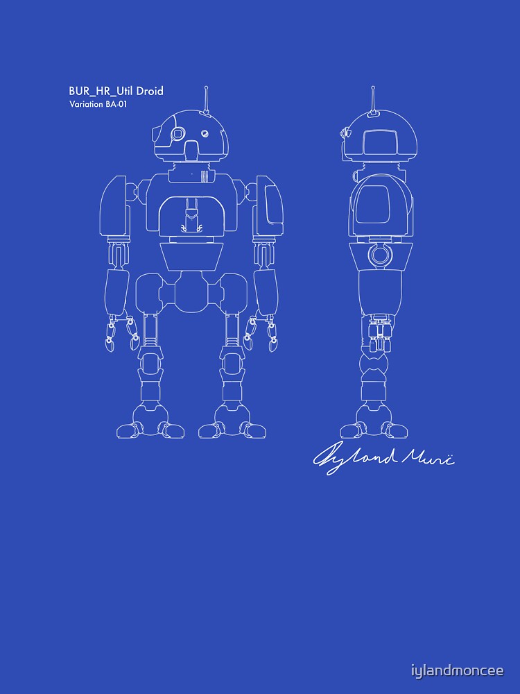 Utility Robot V BA-01 blueprint - Prints & T-shirt by iylandmoncee