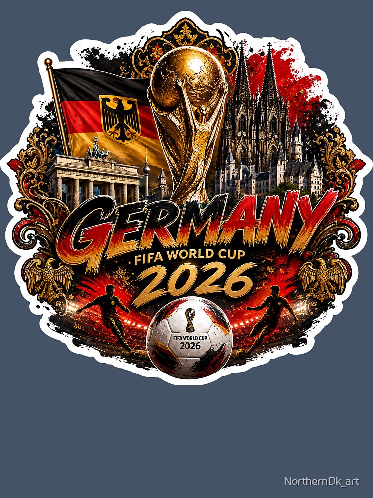 Germany 2026 World Cup Sticker | German Football Trophy Poster | Germany Soccer Fan Art by NorthernDk_art