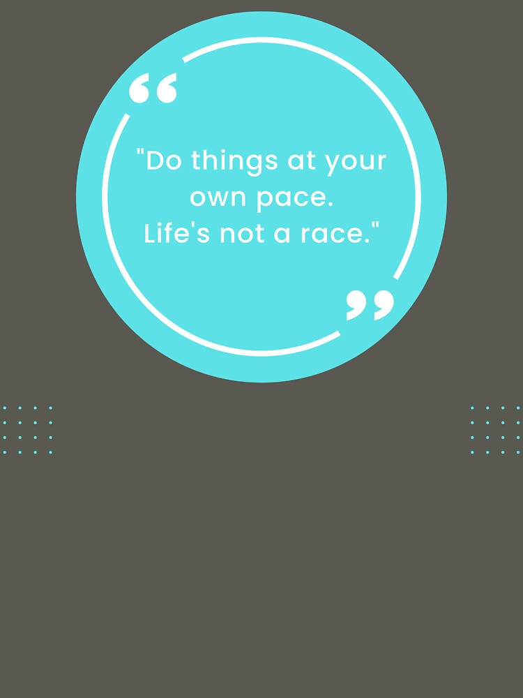Life's Not a Race Motivation Word by Afe-Shop2