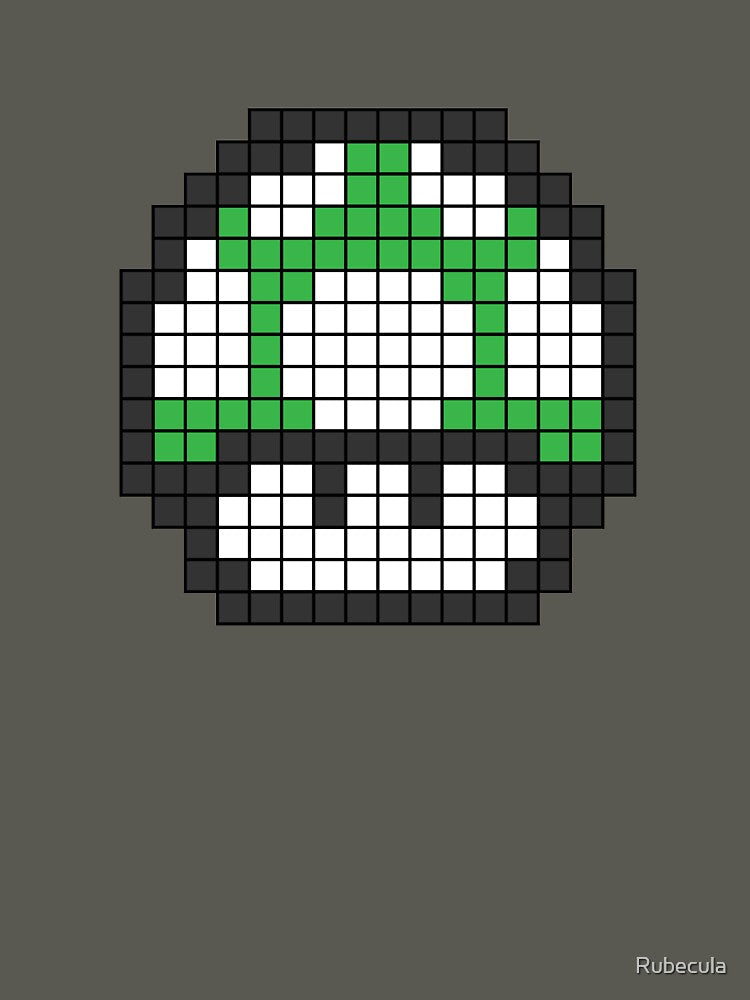 8Bit - Green Mushroom 1Up by Rubecula