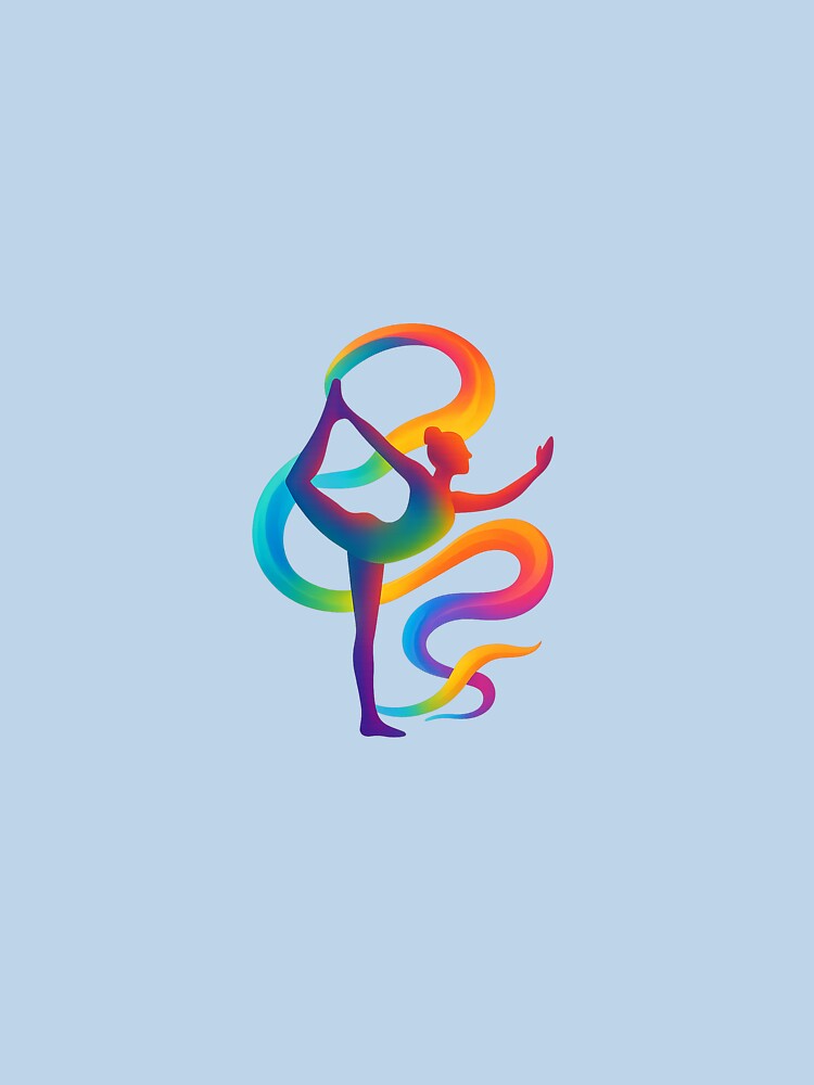 Rainbow Flow Dancer Pose by Fitnessandyoga