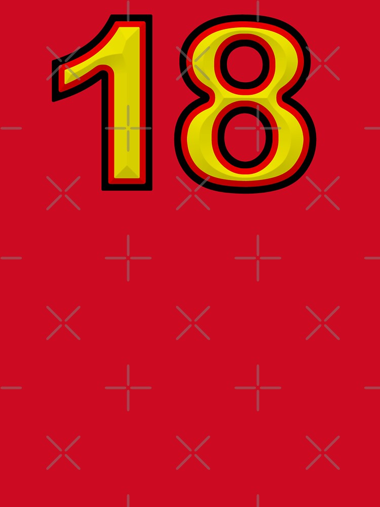 Design Eighteen with 3D effect - German colors red yellow black by Segasprojects
