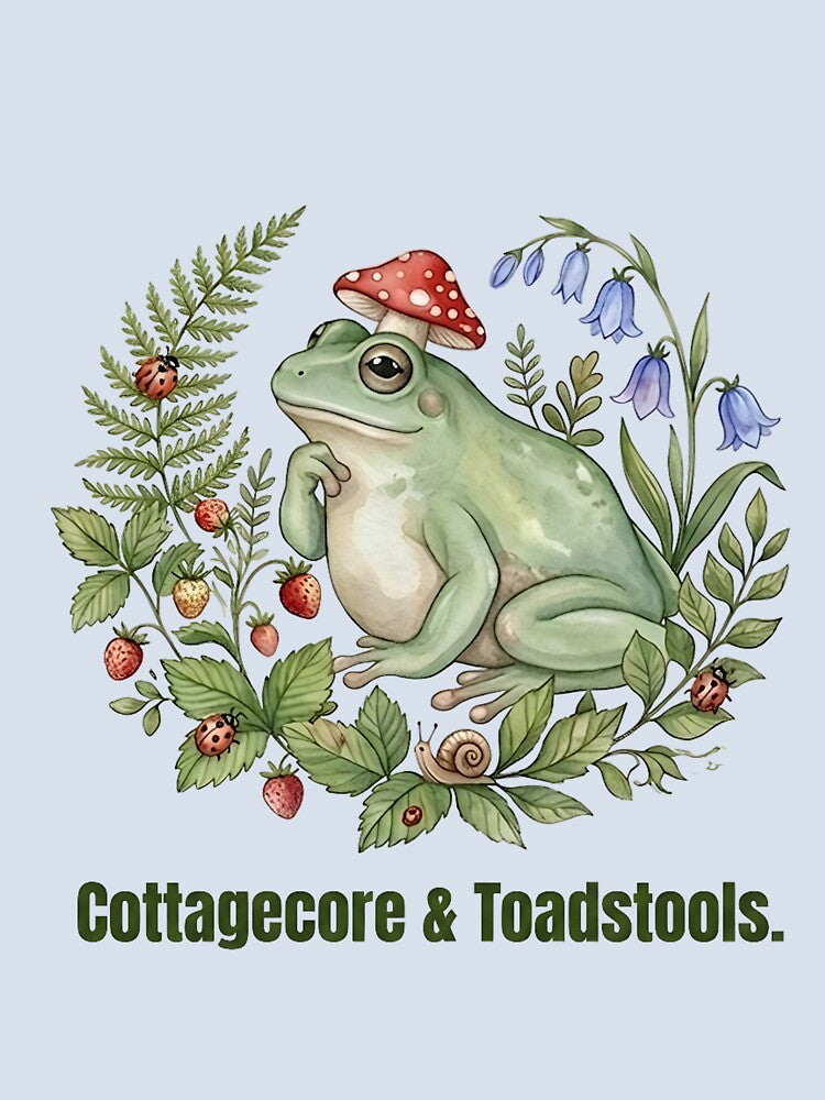 Cottagecore Mushroom Frog T-shirt - Nature Lover Gift by ZyxDes