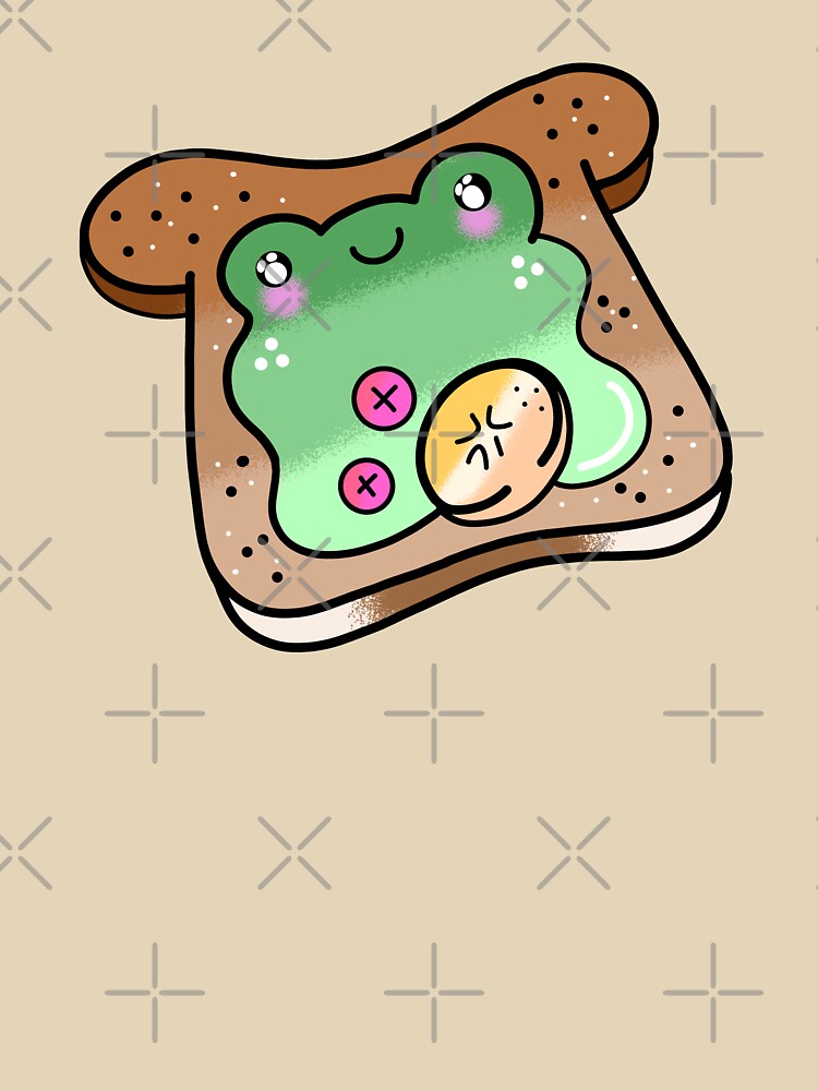 Cute adorable Kawaii froggy bread cartoon by Quacktails