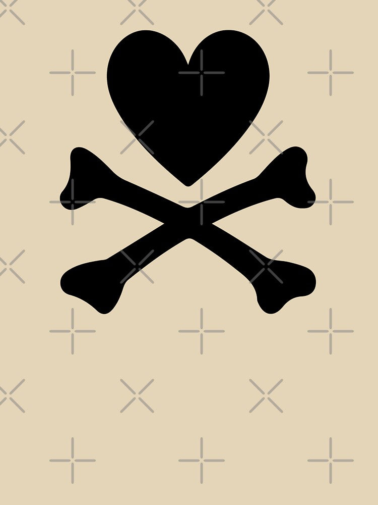 Tokidoki Heart Crossbones Kawaii Anime Goth Girly by 7strikesquad