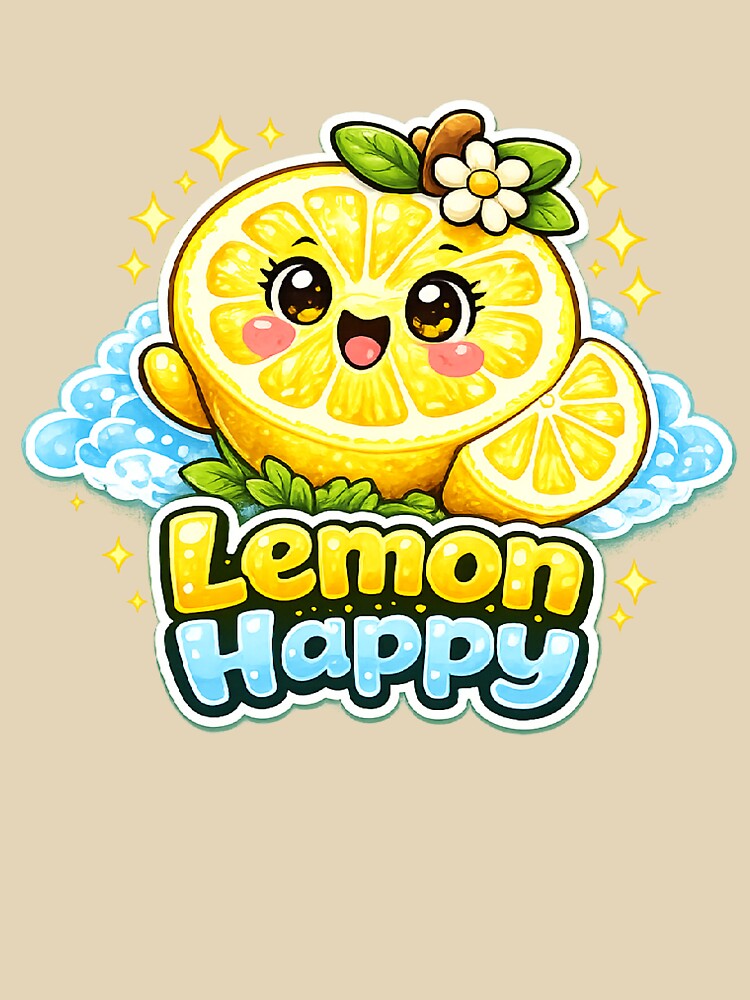 Happy Lemon – Happy Kawaii Lemon | Cute Happy Lemon Kawaii Design by apanoracar