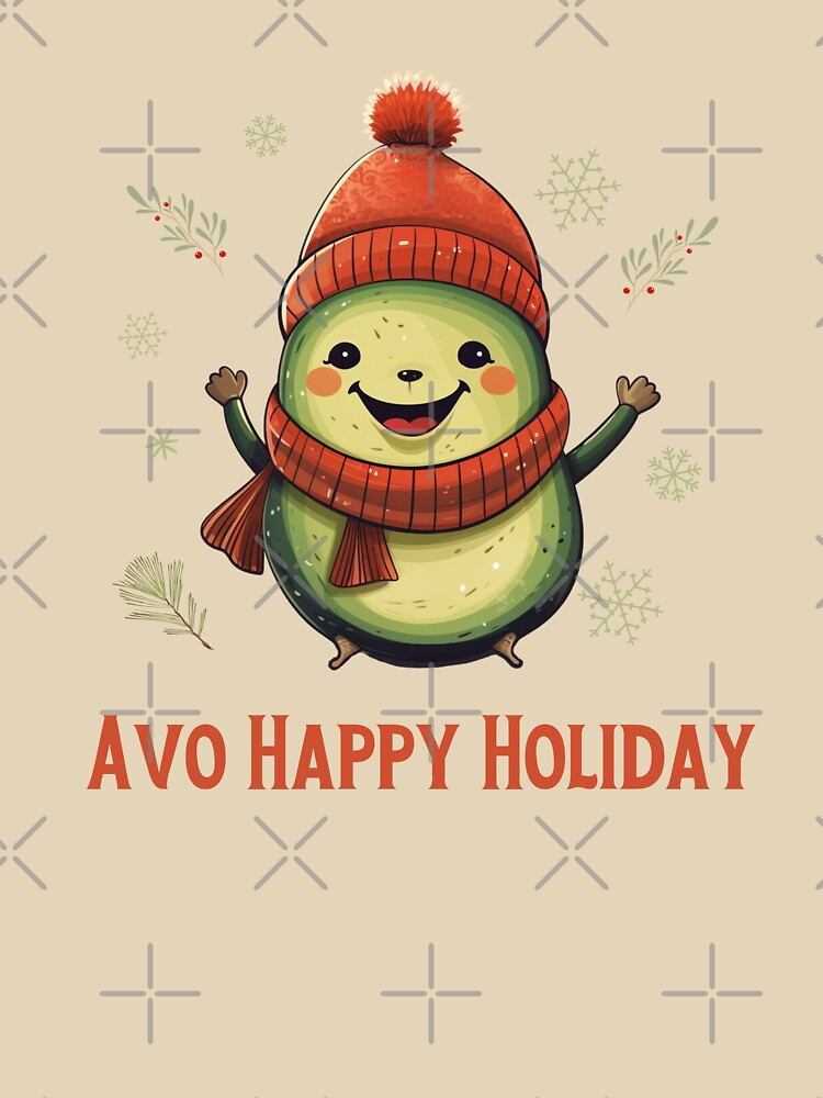 Avocado Holiday Greetings: Avo Happy Holiday by minjagoods