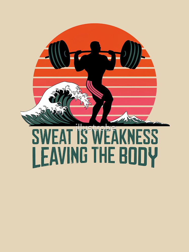 Strength in Sweat: Motivational Fitness Art by Illustrobe