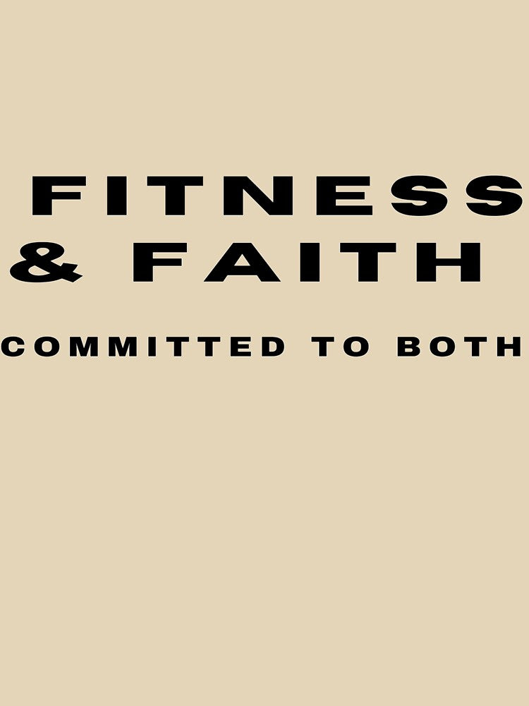Christian Quote for Men Fitness & Faith Committed to Both T-Shirt by aramida