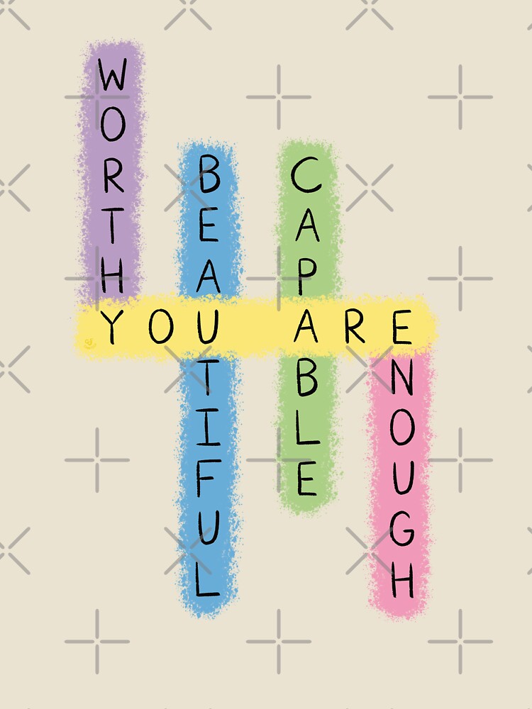 Colorful Positive Affirmations Puzzle Design by ChantellaGF