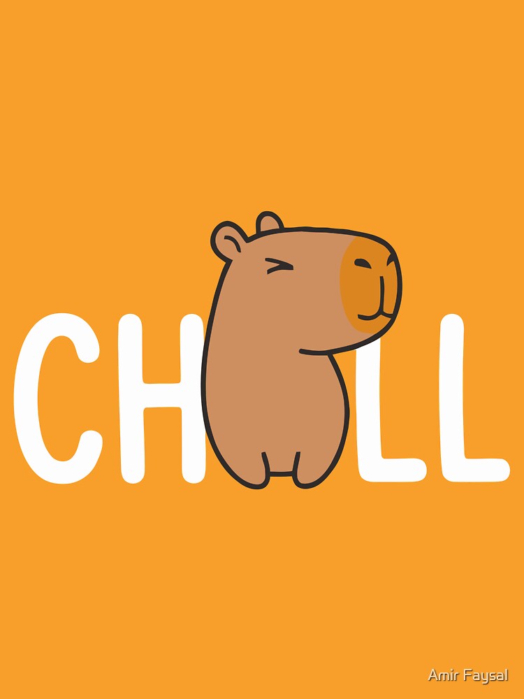 Cute Capybara Chill Animal by Amir Faysal
