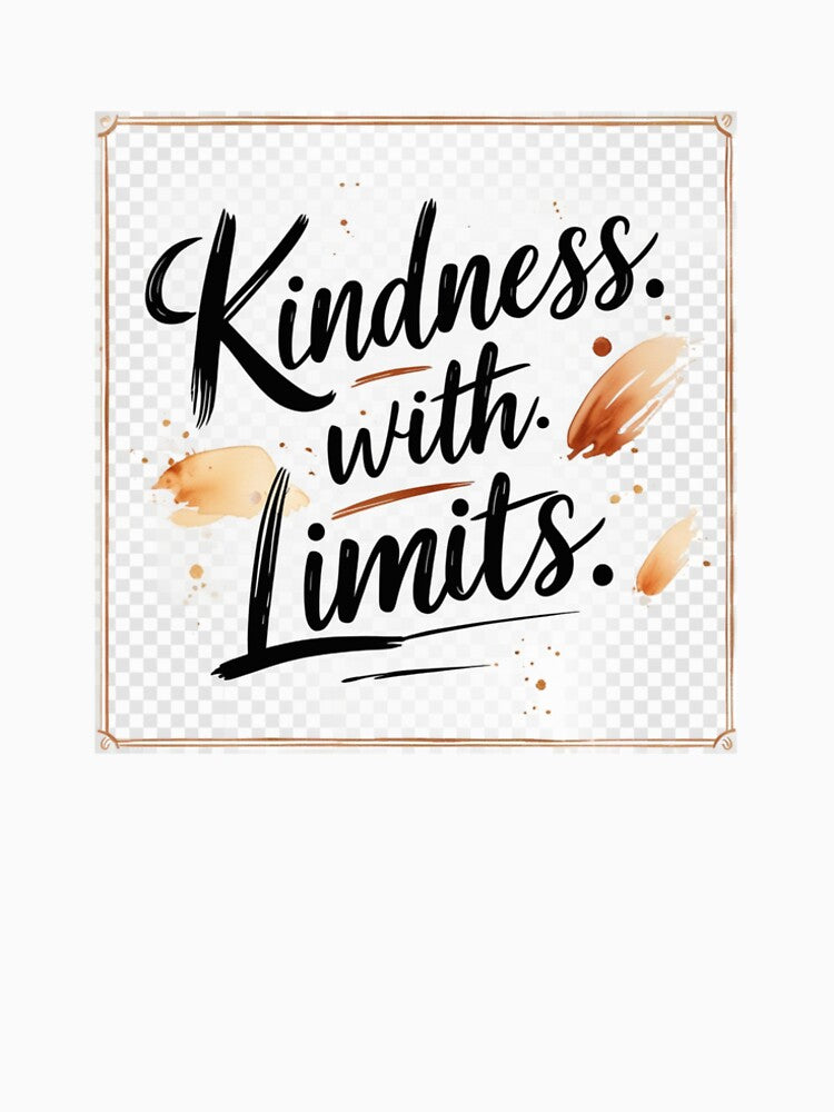 Kindness. With limits. | Minimal Statement Typography Design by Irene Catchmind