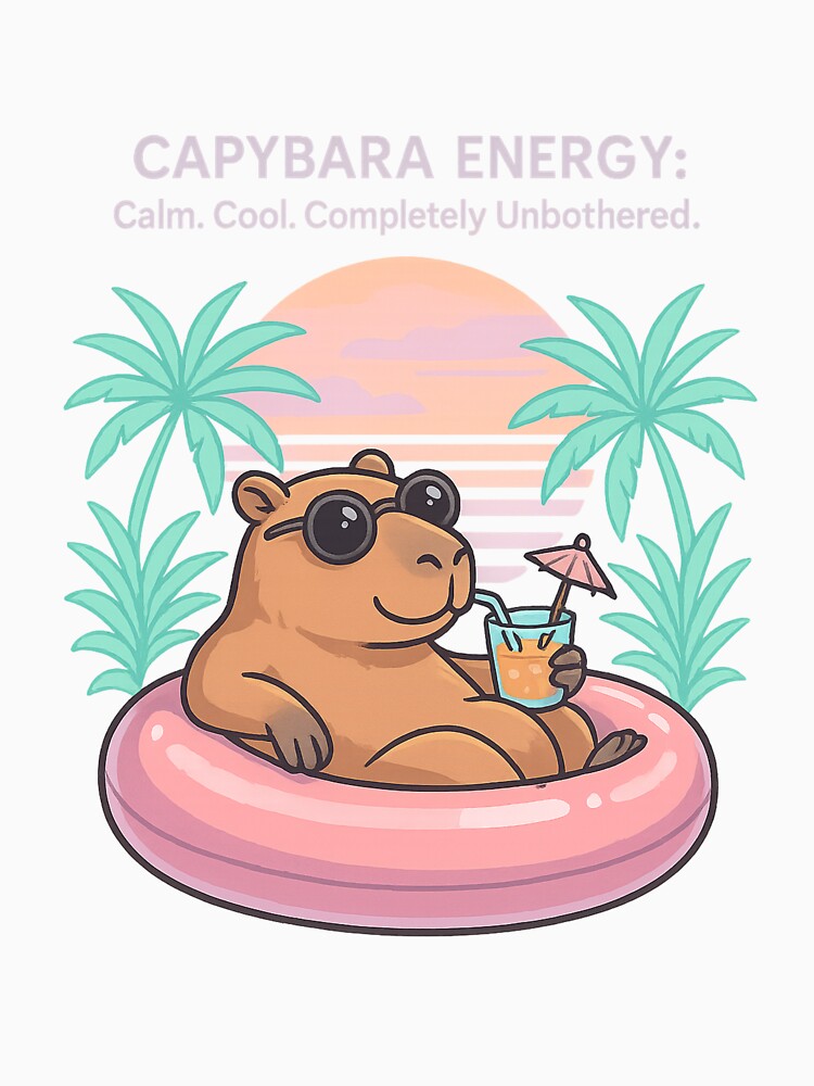 Capybara Energy – Chill Cartoon Design for Calm People by VibeSnax