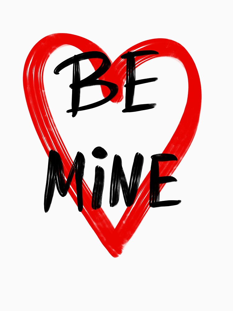 Be Mine Bold Lettering Heart by shpolka