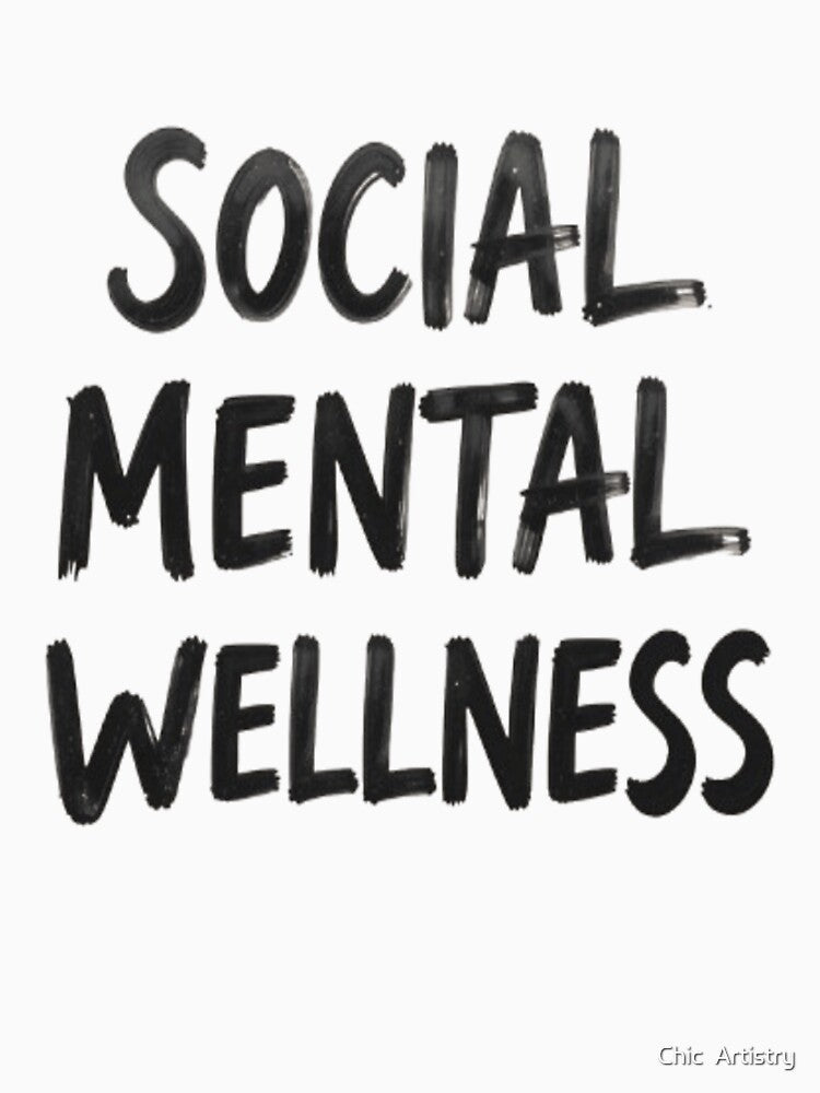 Social Mental Wellness Sticker – Positive Quote, Mental Health Awareness, Self Care by Chic  Artistry