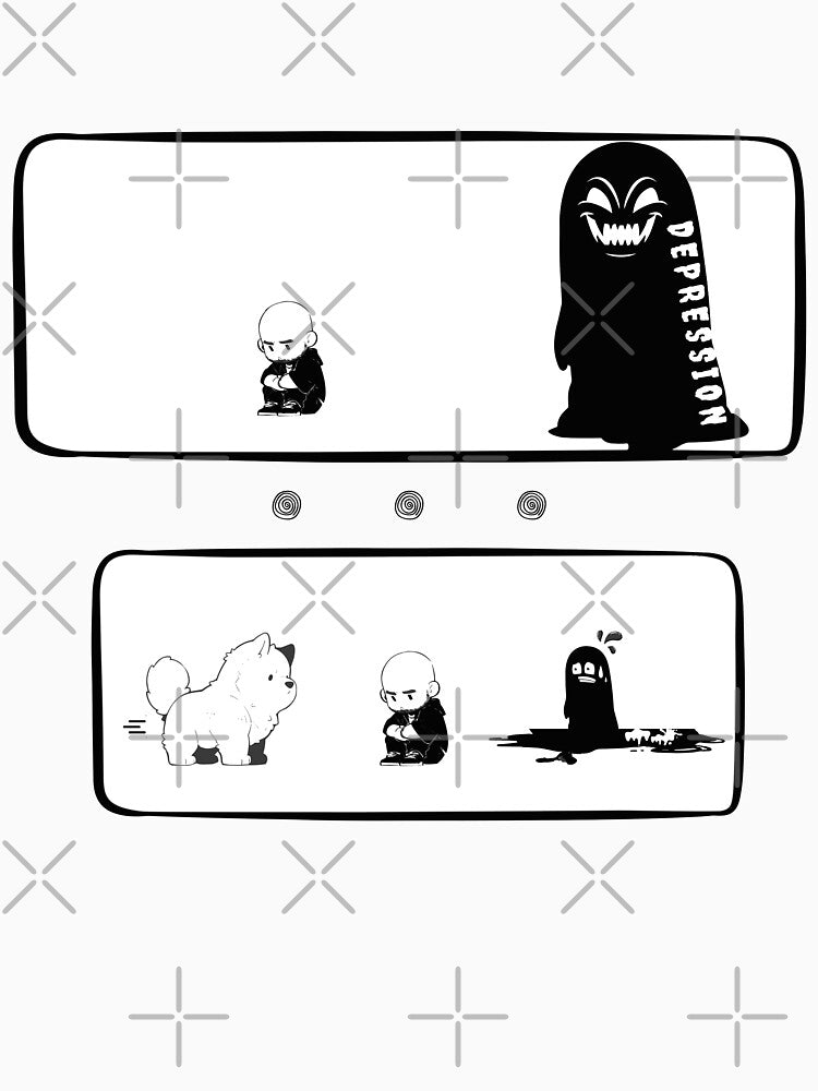 Dog vs Depression by LynZorArts