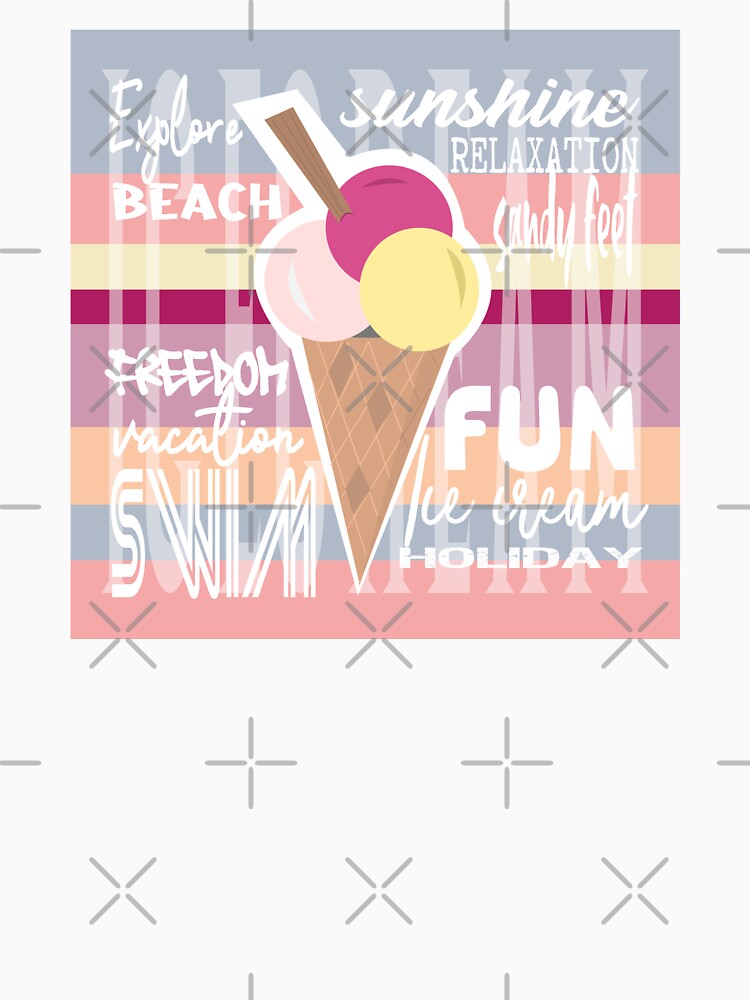 Ice cream holiday vacation summer fun - relax, explore, sunshine and sandy feet.  Caroline Laursen Original by Caroline Laursen